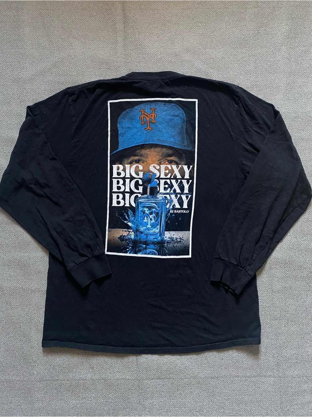 New York Mets Bartolo Colon Big Sexy Long Sleeve T-Shirt Size Large